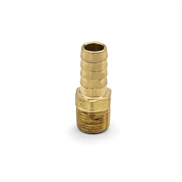 1/2" Hose to 3/8" 18NPT Brass Barbed Fitting Adapter