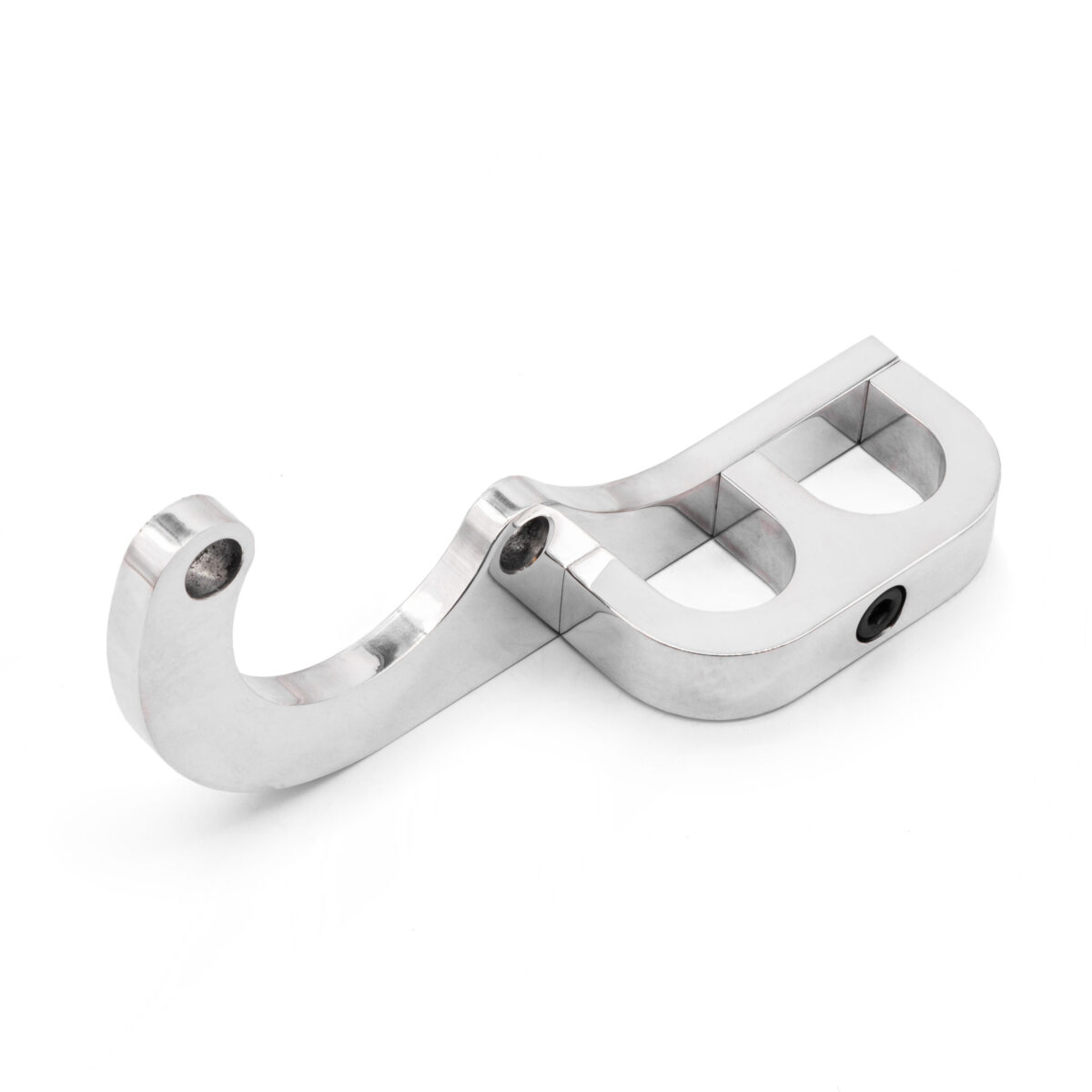 Black Anodized Billet Aluminium Full Flow Oil Hose Bracket Mount