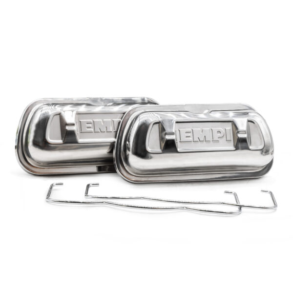 Type 1 EMPI Stainless Steel Valve Rocker Covers Clip On Kit, with Gaskets