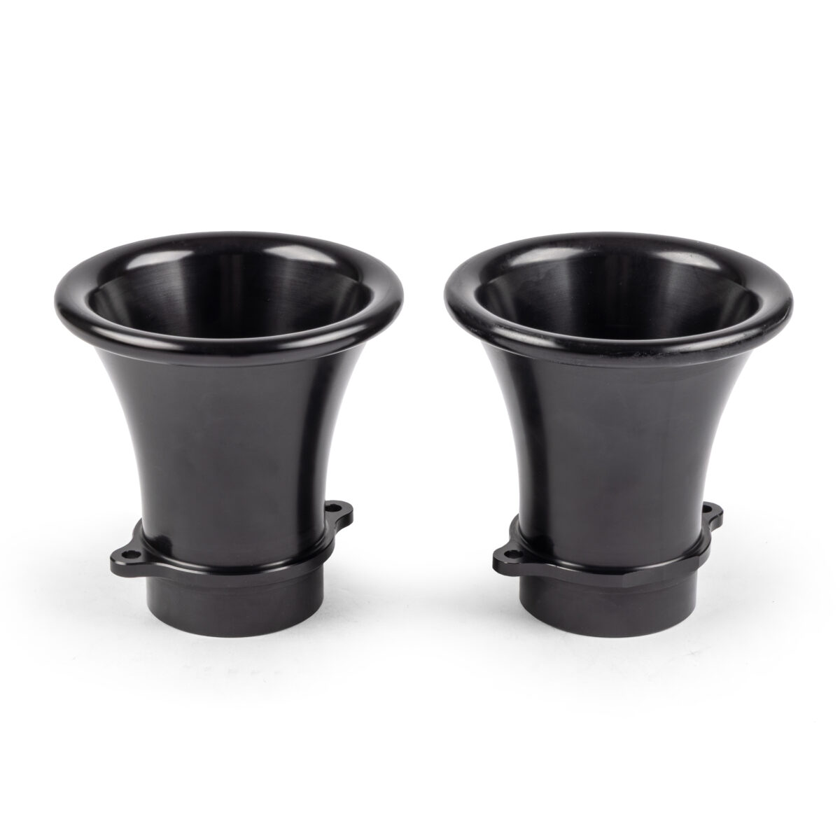 Billet IDA Velocity Stacks Anodized Black Pair, 3 3/16''
