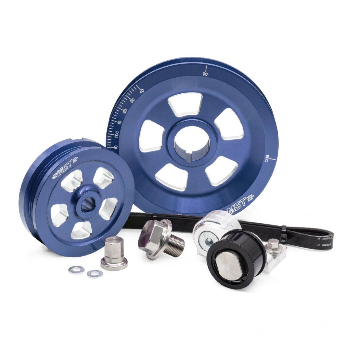 MST Red Raptor Serpentine Pulley Kit System For VW Bug, Ghia, Bus, Thing, Baja Rail - 10400530