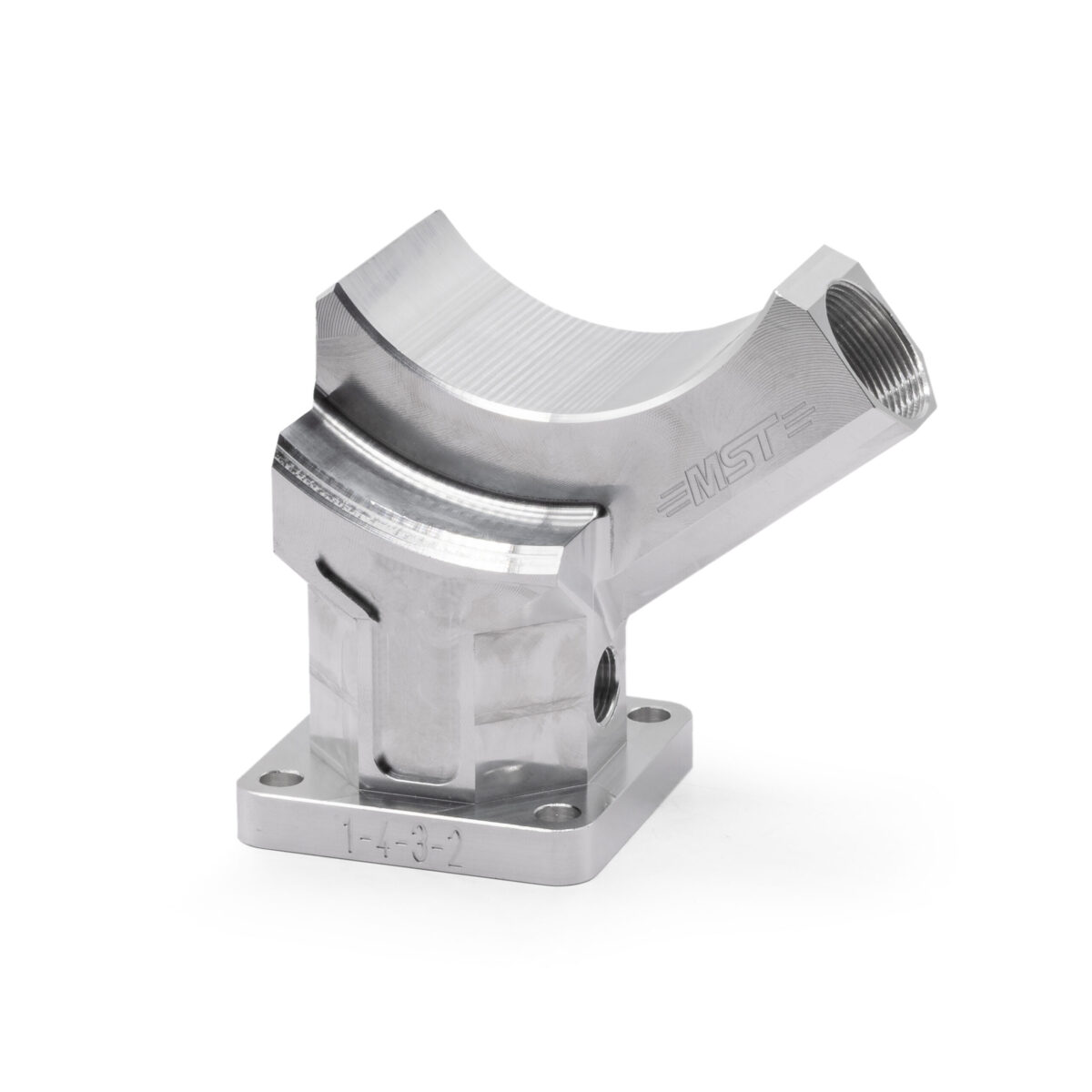 MST Billet Aluminum Alternator Generator Stand Plinth Clear