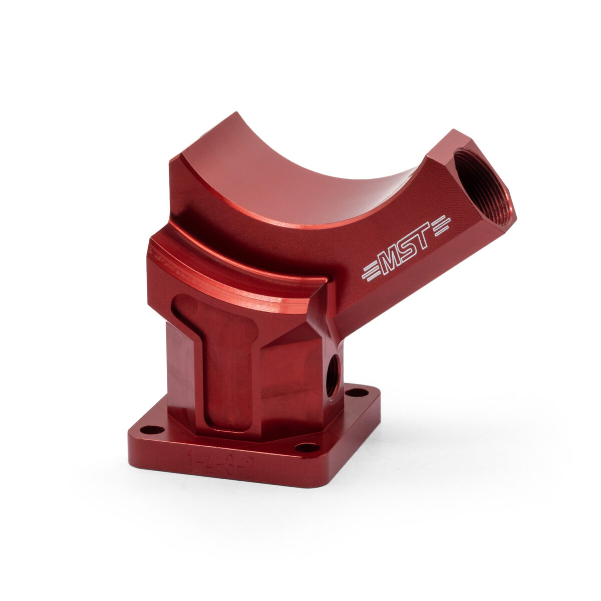 MST Billet Aluminum Alternator Generator Stand Plinth Red