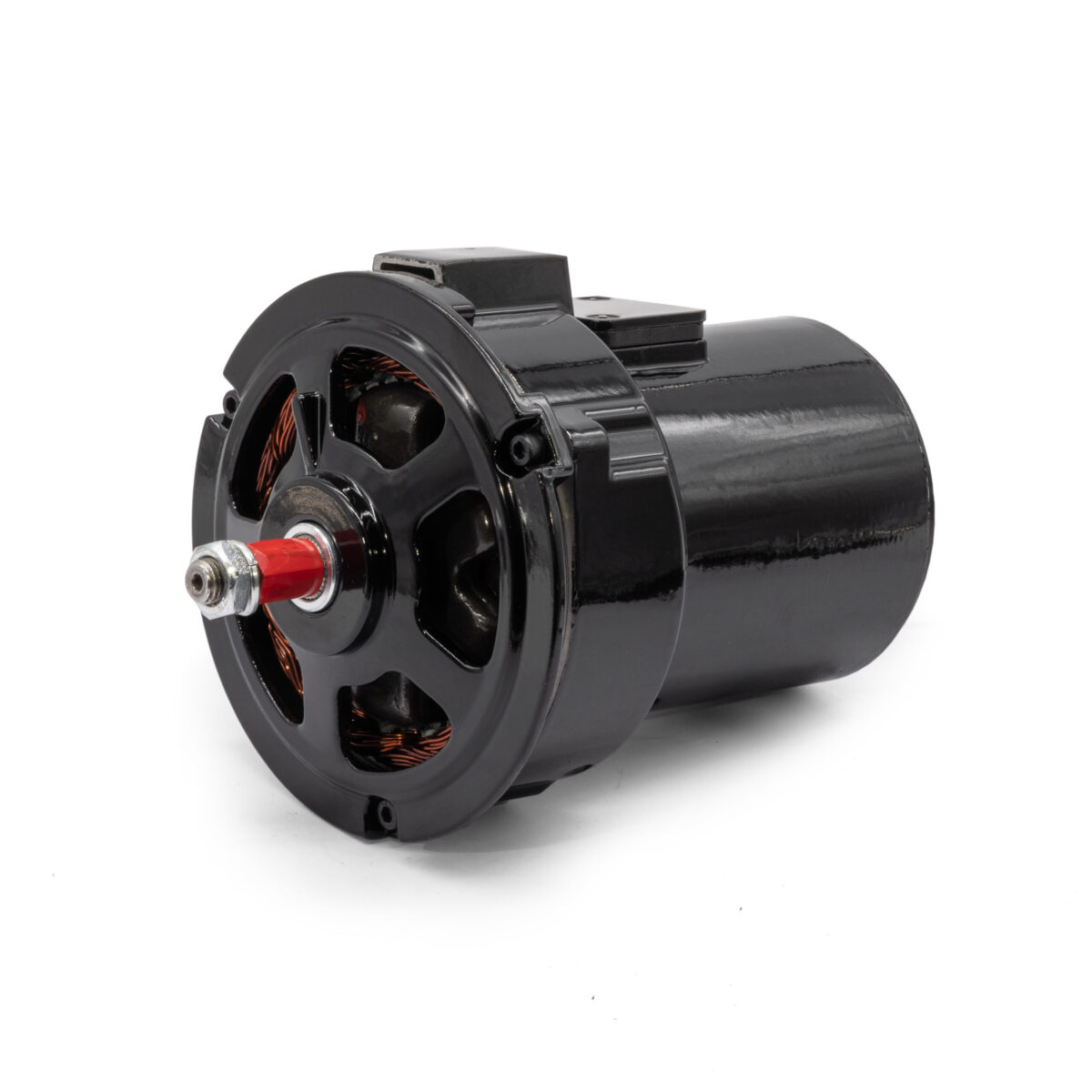 T1 60 Amp Black Stealthinator Alternator w/ Regulator, Wiring Delete Smoothed