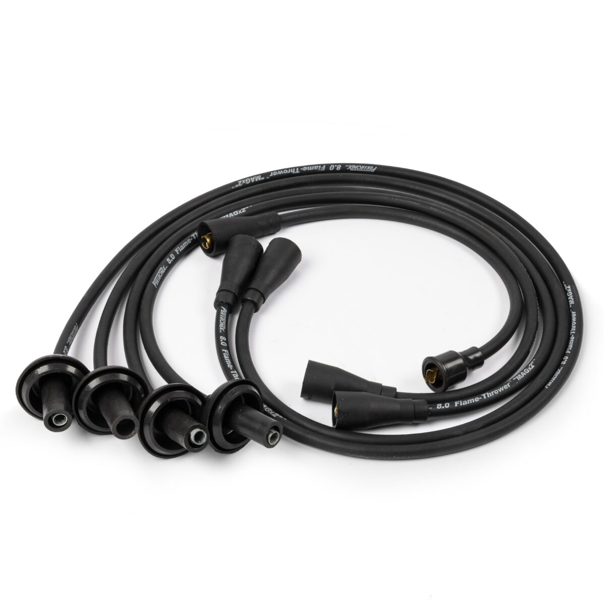 Type 1 009 / 034 Pertronix Black 8mm Flamethrower HT Ignition Leads Set