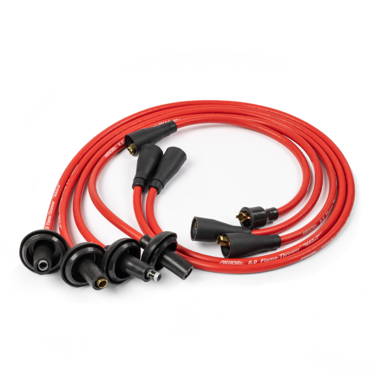 Type 1 009 / 034 Pertronix Red 8mm Flamethrower HT Ignition Leads Set