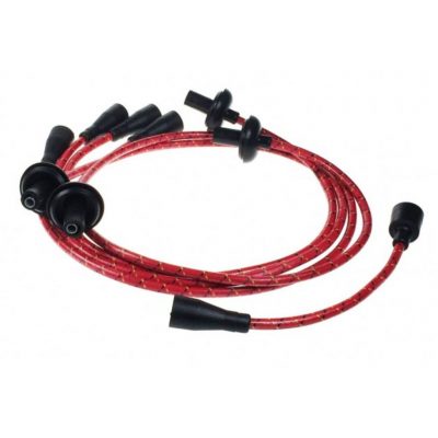 Type 1 009 / 034 Red Vintage Cotton Wrapped 7mm HT Leads