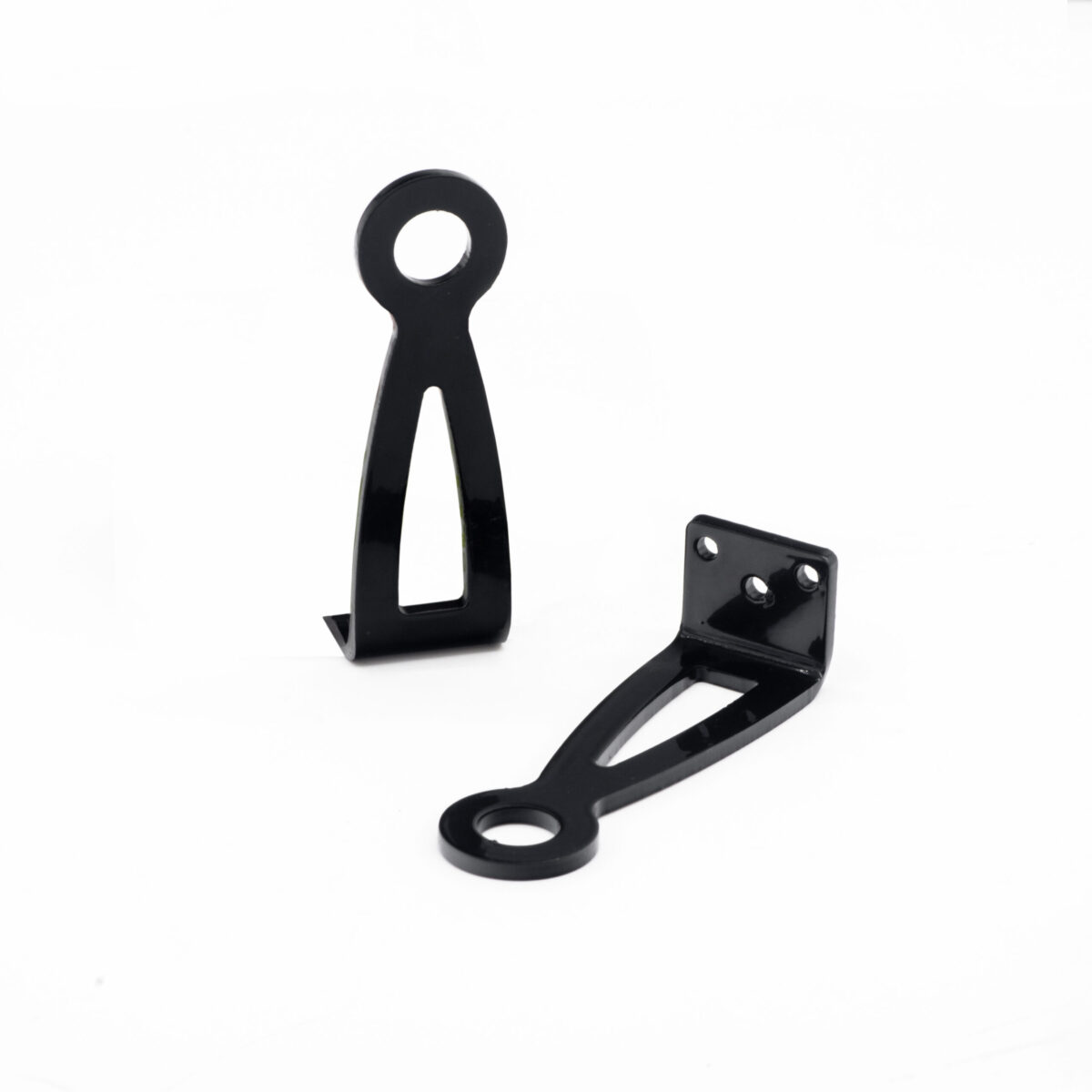 T1 Beetle Ghia Black Front Chassis Brake Line Brackets