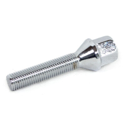 M12x1.25 Chrome Tapered Wheel Bolts 50mm