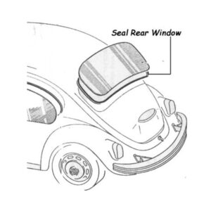 Rear Window Seal for T1 Beetle Cal Look