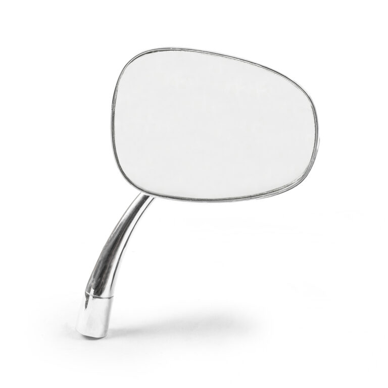 1952-67 Beetle OE Oval Wing Mirror w/ Curved Arm Chrome, Right