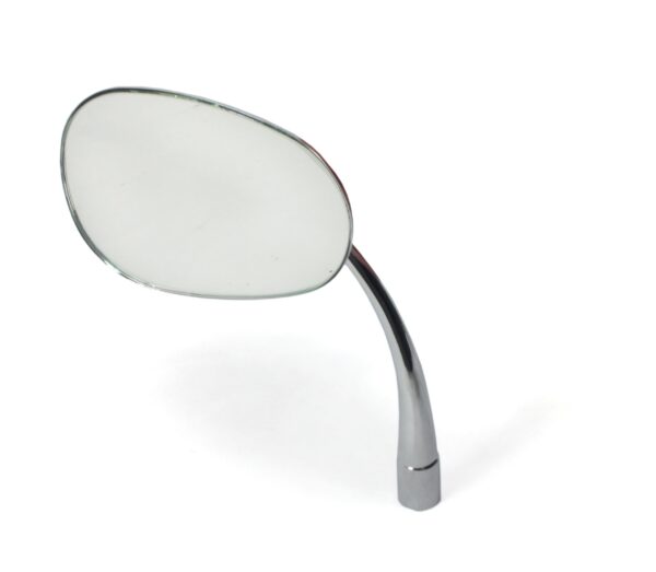 T1 1952-67 Beetle OE Oval Wing Mirror w/ Curved Arm Chrome, Right