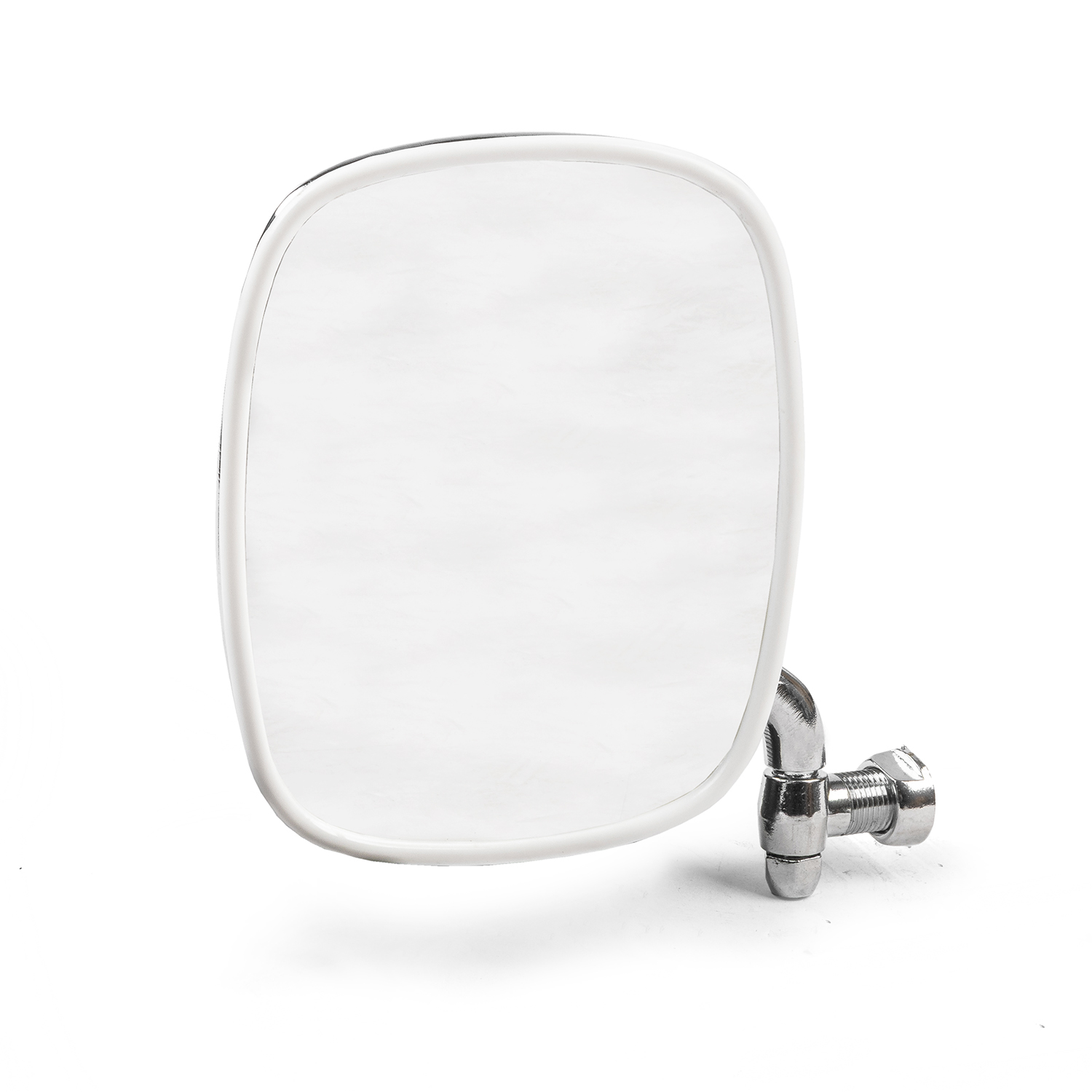 1967-79 Bay Window Chrome Left Wing Mirror, White Beading
