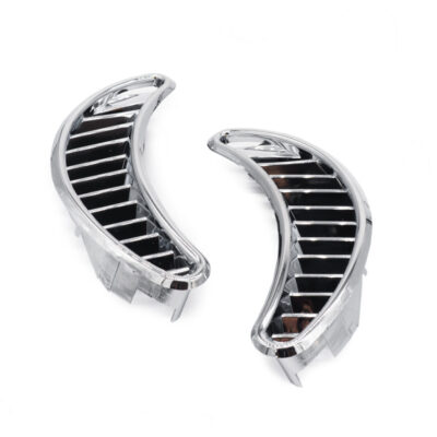 T1 1970-79 Beetle Rear Body Crescent for Air Intake Vents, Chrome Set, Pair