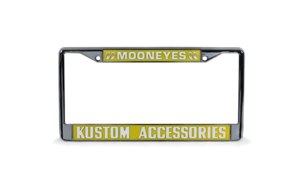 Mooneyes Yellow US Style License Plate Frames