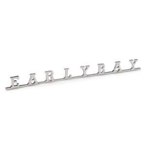 Early Bay Script Badge Stainless Self Adhesive