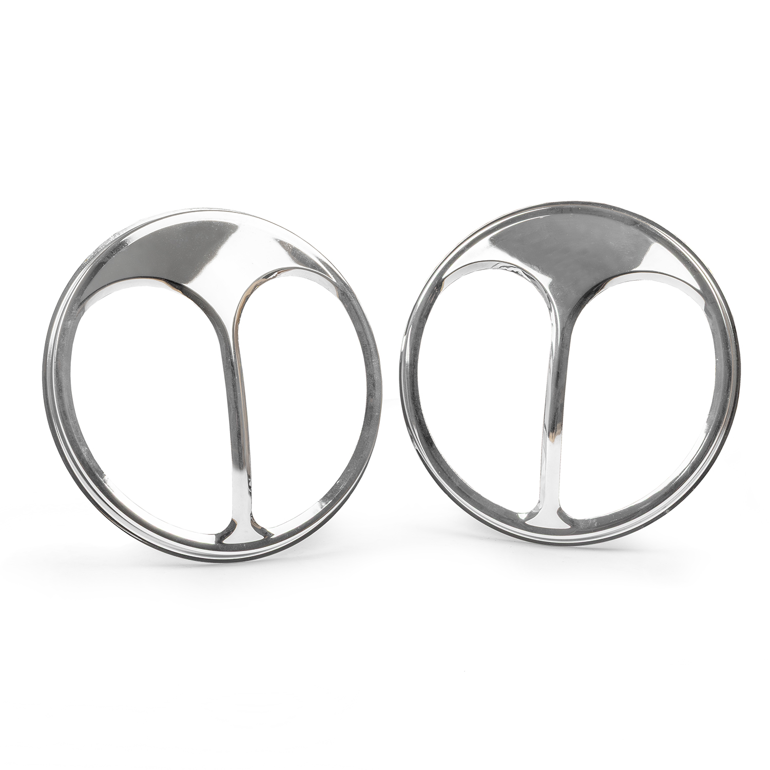 7" Cats Eyes Headlamp Covers, Chrome, Pr