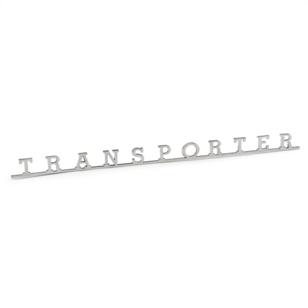 Transporter Script Badge Stainless Self Adhesive