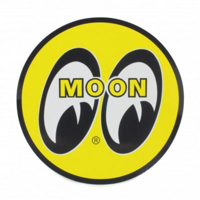 Moon Eyeball Logo 3" Yellow Decal