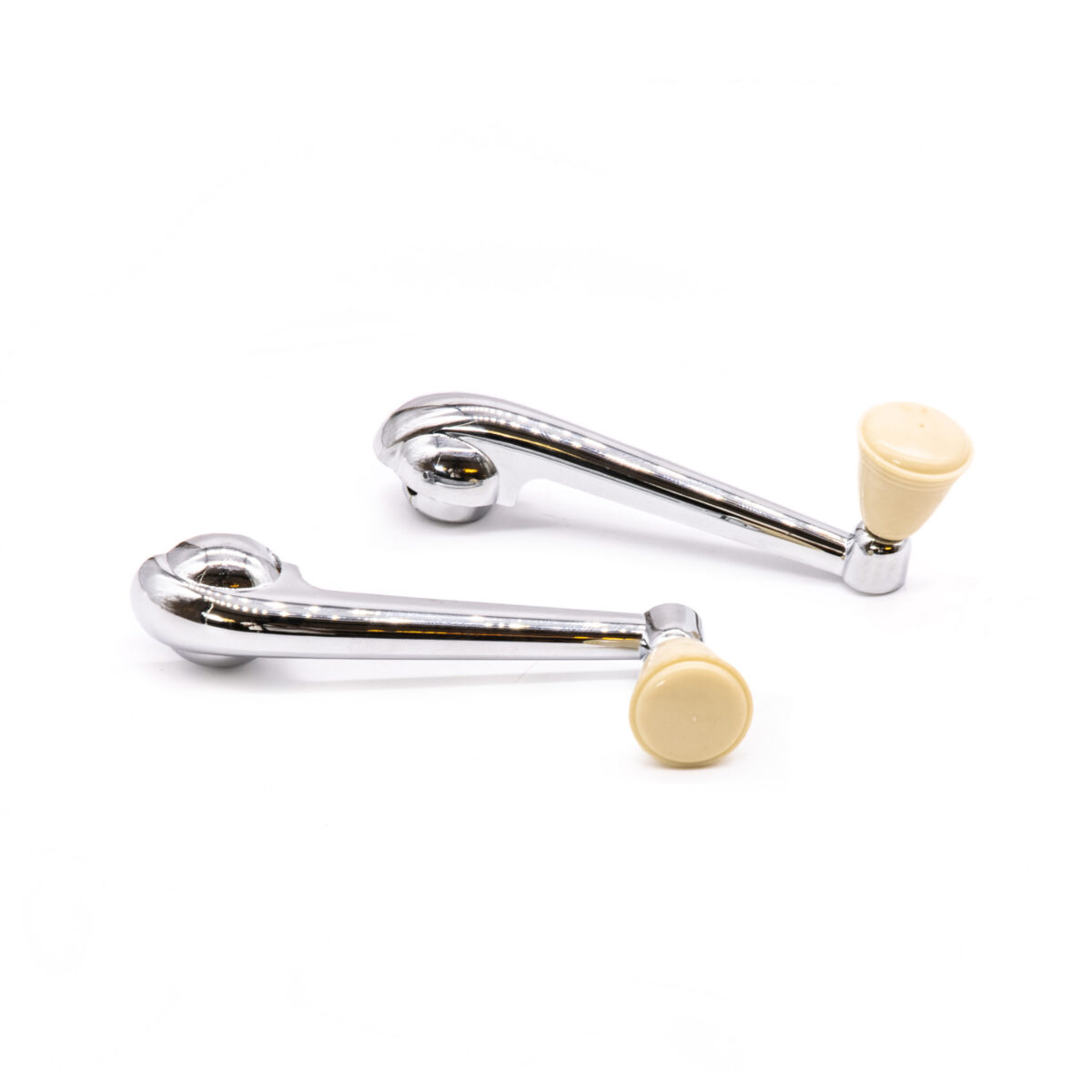 T1 -67 Chrome w/ Ivory Knob Window Winders Pair