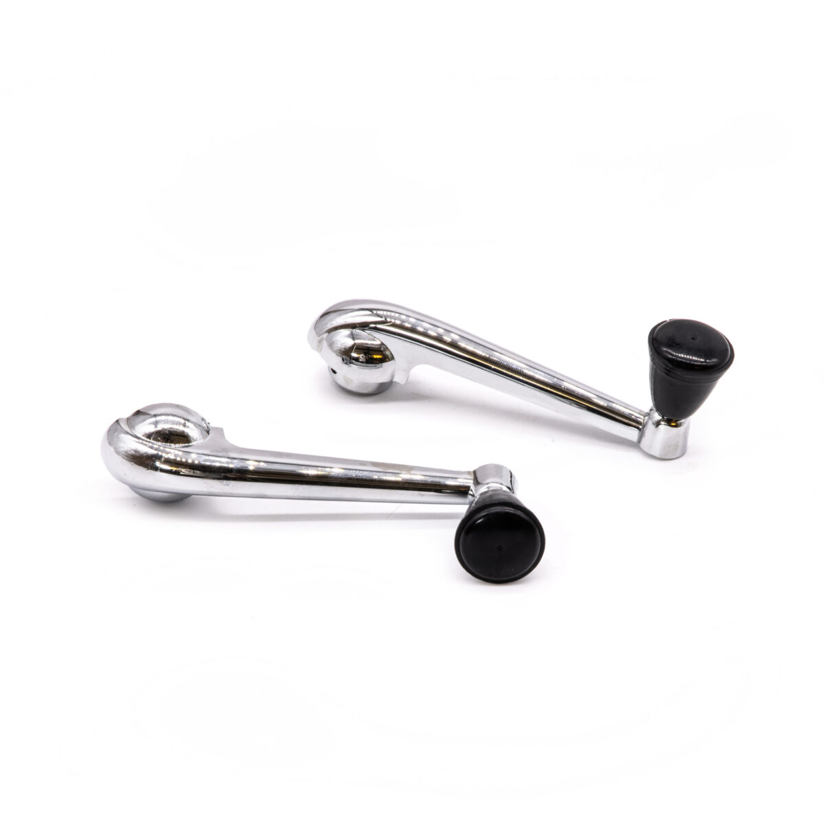 T1 -67 Chrome w/ Black Knob Window Winders Pair