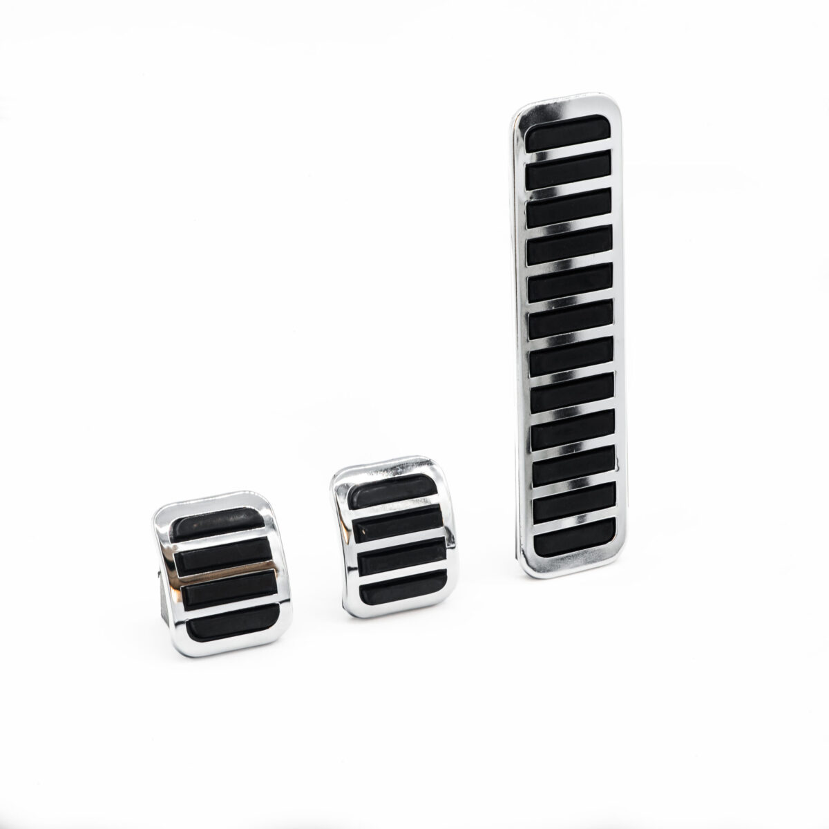 T1 Beetle Ghia Type 3 Chrome Pedal Pad Kit Clip on
