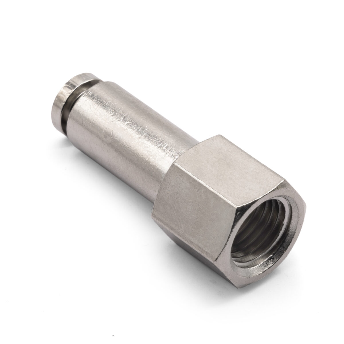 1/4" NPT(F) to 1/4" Air Line Push Connect Straight Fitting, DOT