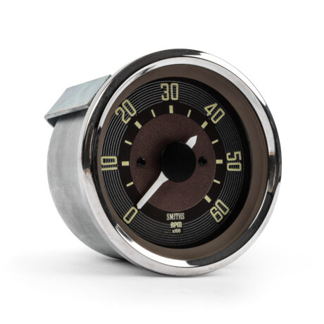 T1 / T2 -67 Smiths OE Style Brown, 6000RPM Tachometer Rev Counter Gauge, 80mm