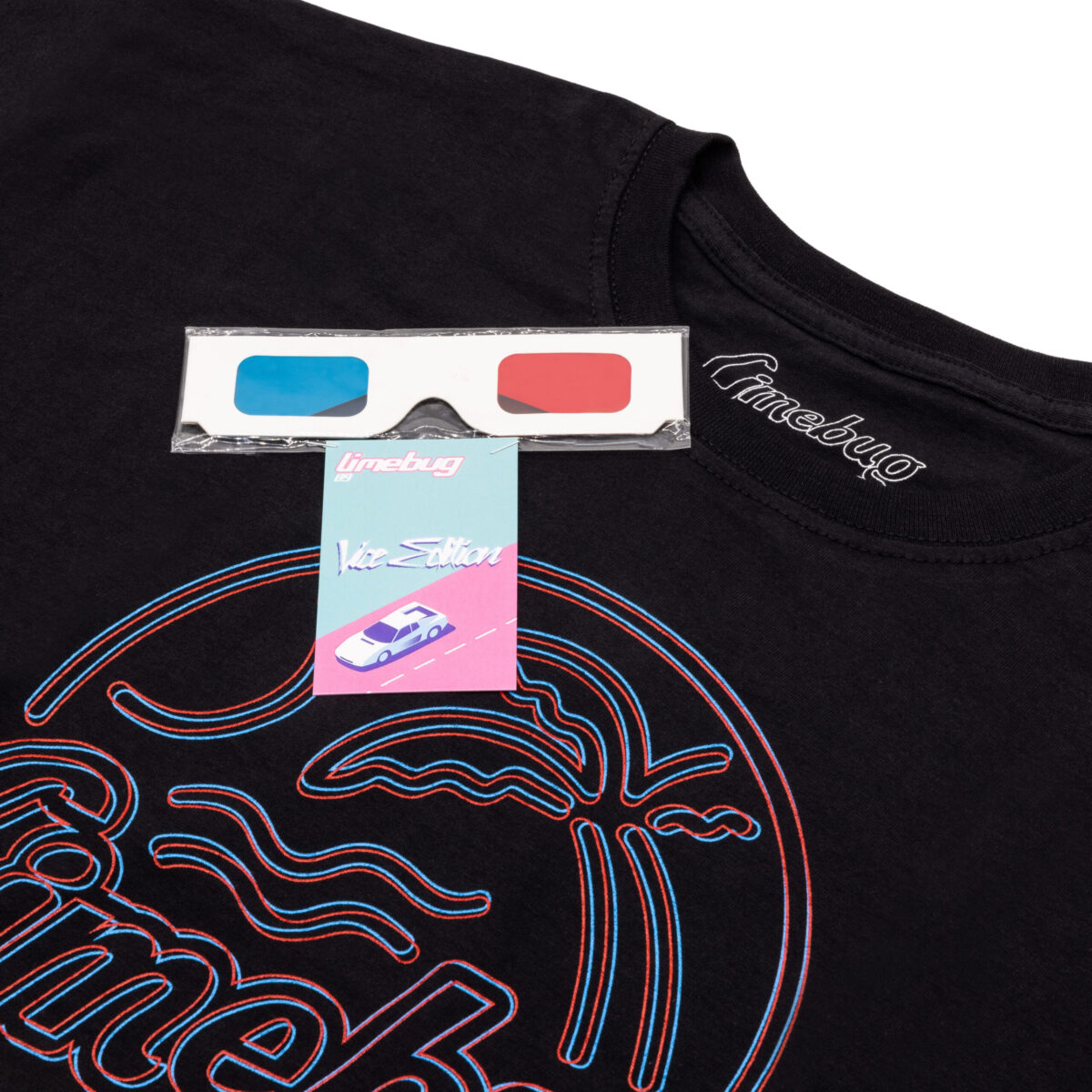 Limebug Official Vintage Miami 3D T-Shirt Ltd Edition