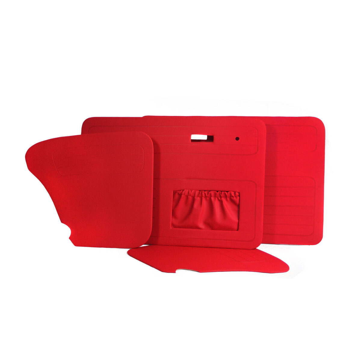 T1 1966-85 Beetle Complete Door Card Kit, Red