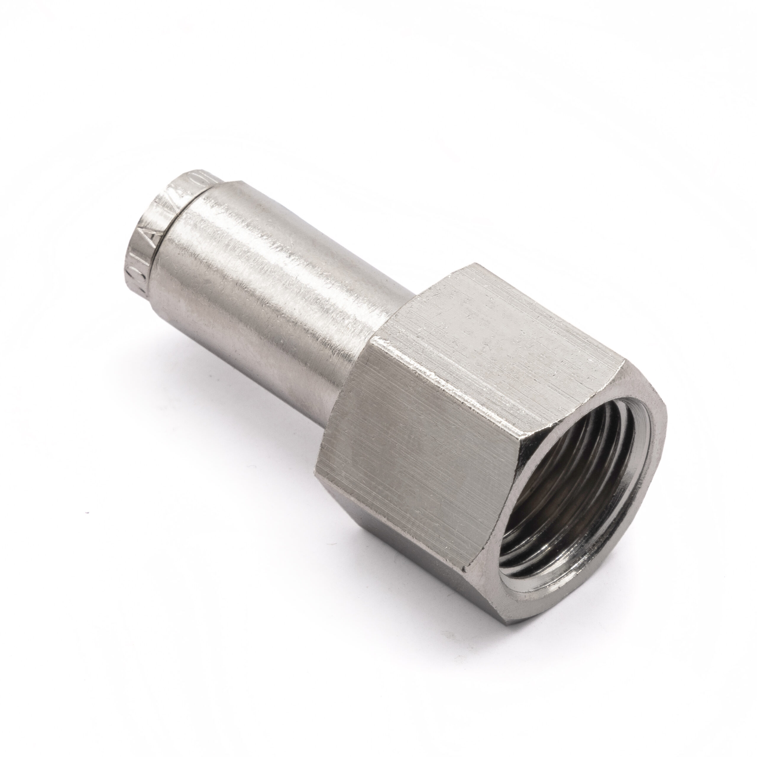 3/8" NPT(F) to 1/4" Air Line Push Connect Straight Fitting, DOT