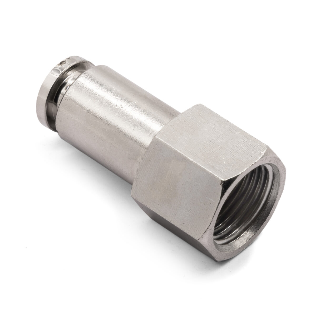 3/8" NPT(F) to 3/8" Air Line Push Connect Straight Fitting, DOT