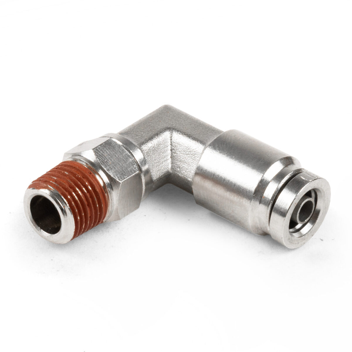1/8" NPT to 1/4" Push Lock PTC Air Line 90 Degree Fitting, DOT
