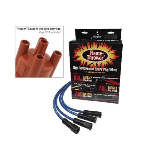 Type 1 009 / 034 Pertronix Blue 8mm Flamethrower HT Leads Set