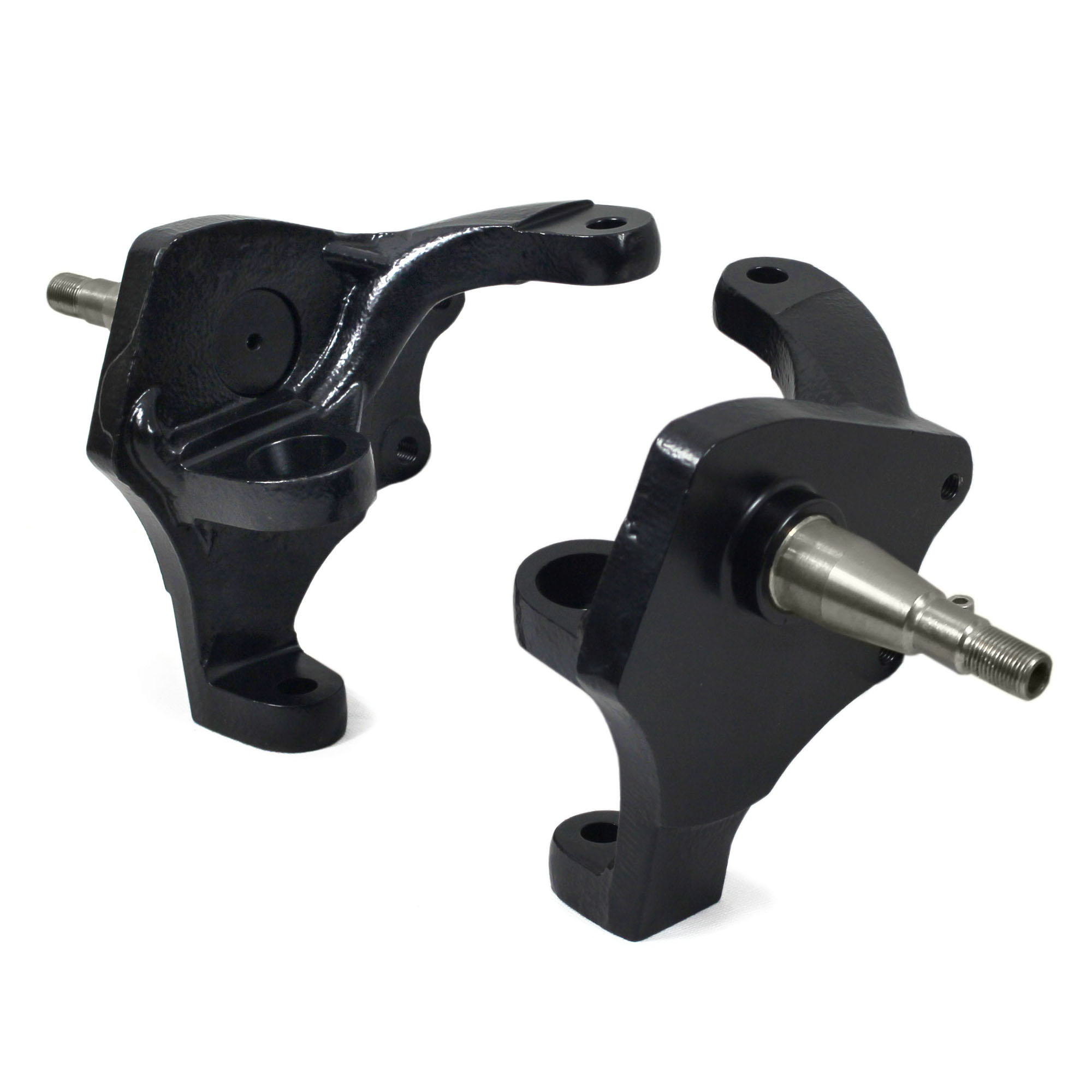 T1 1966-79 Beetle / Ghia Ball Joint Disk 2.5″ Dropped Spindles, Powder Coated Satin Black