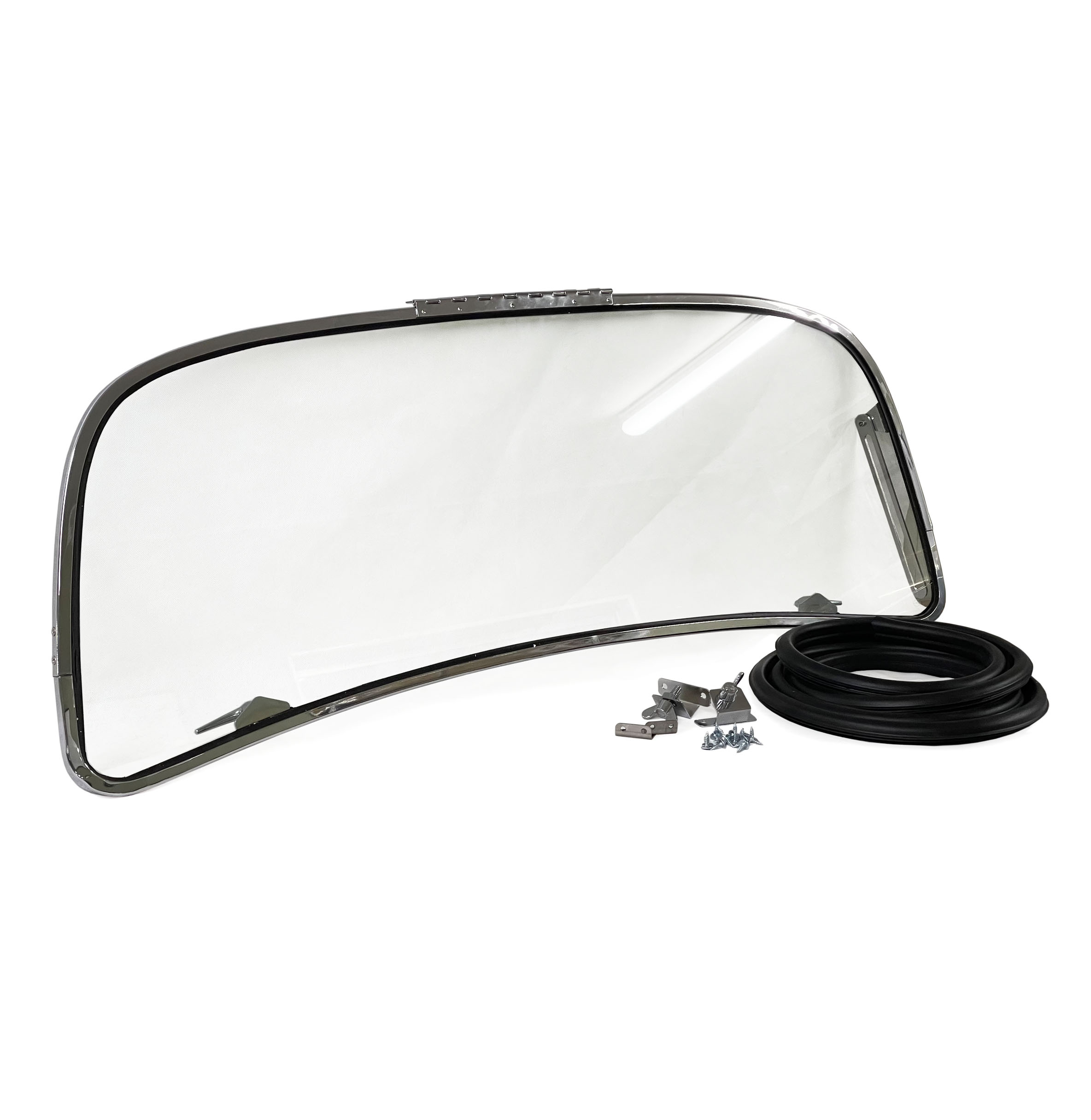 1958-64 Beetle Front Pop-out Safari Window Frame with Glass Kit