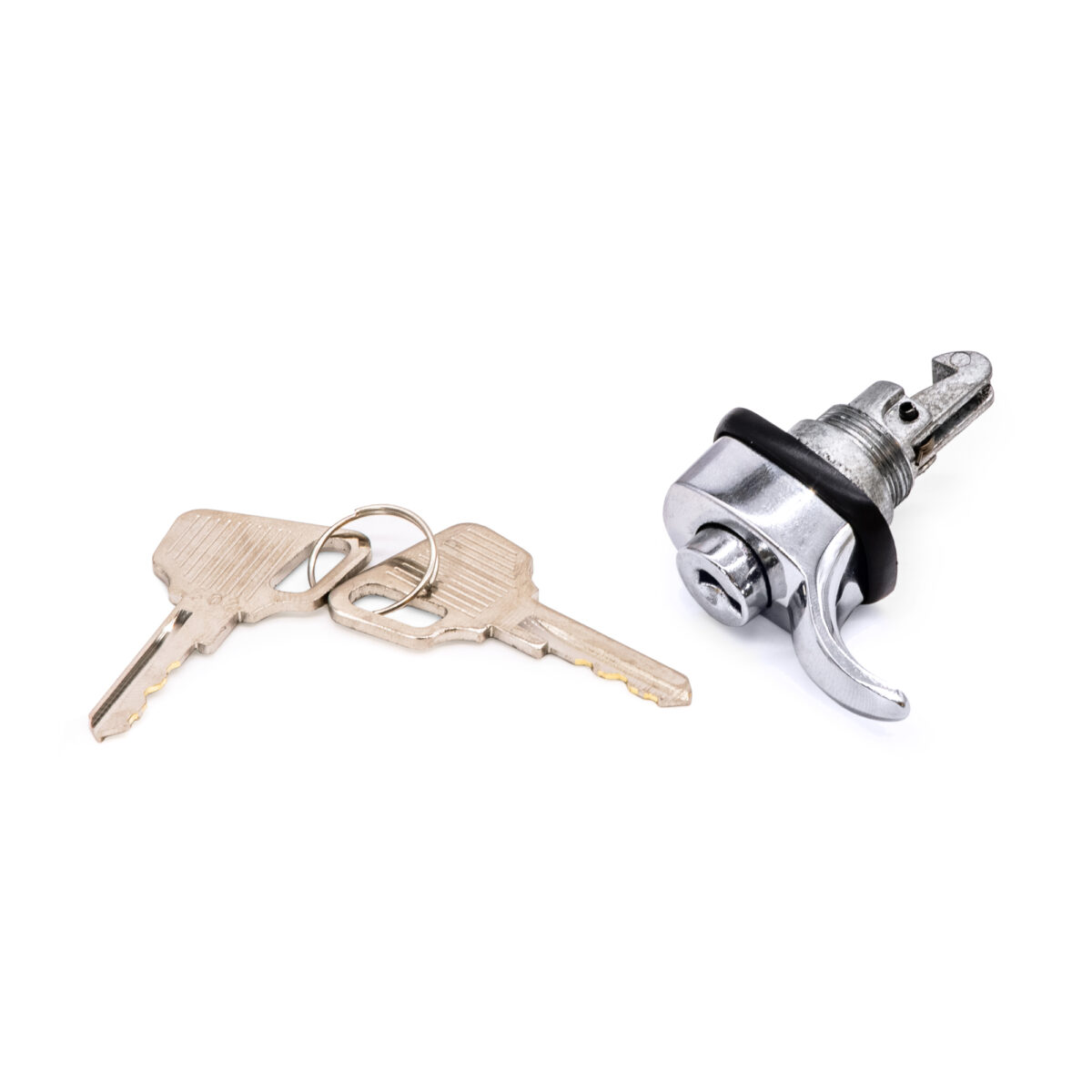 T1 Glovebox Lid Lock w Key Handle Chrome