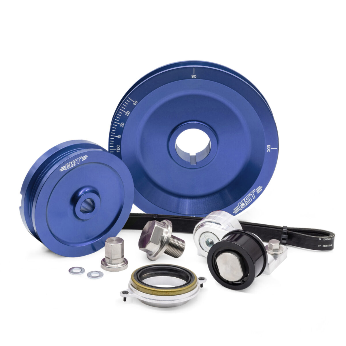 MST Blue Sand Seal Solid Serpentine Pulley Kit