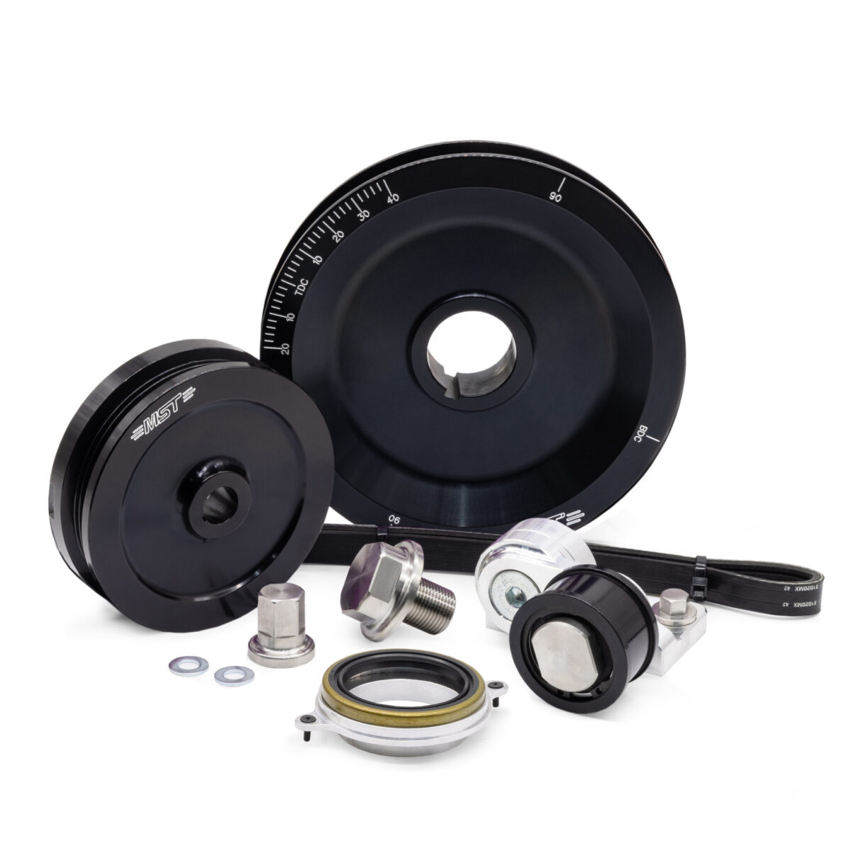 MST Black Sand Seal Solid Serpentine Pulley Kit
