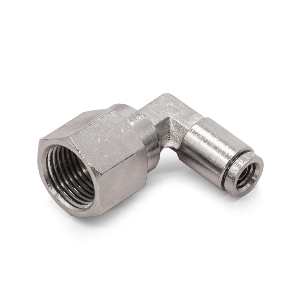 3/8" NPT to 1/4" Push Lock PTC Air Line 90 Degree Fitting