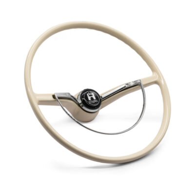 Beetle 1961-1971 Ivory Steering Wheel w/ Chrome D Ring