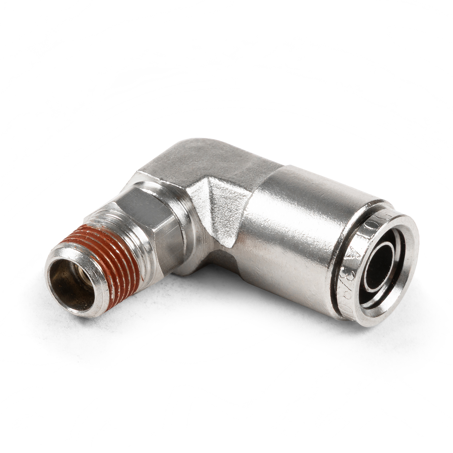 1/8" NPT to 3/8" Push Lock PTC Air Line 90 Degree Fitting