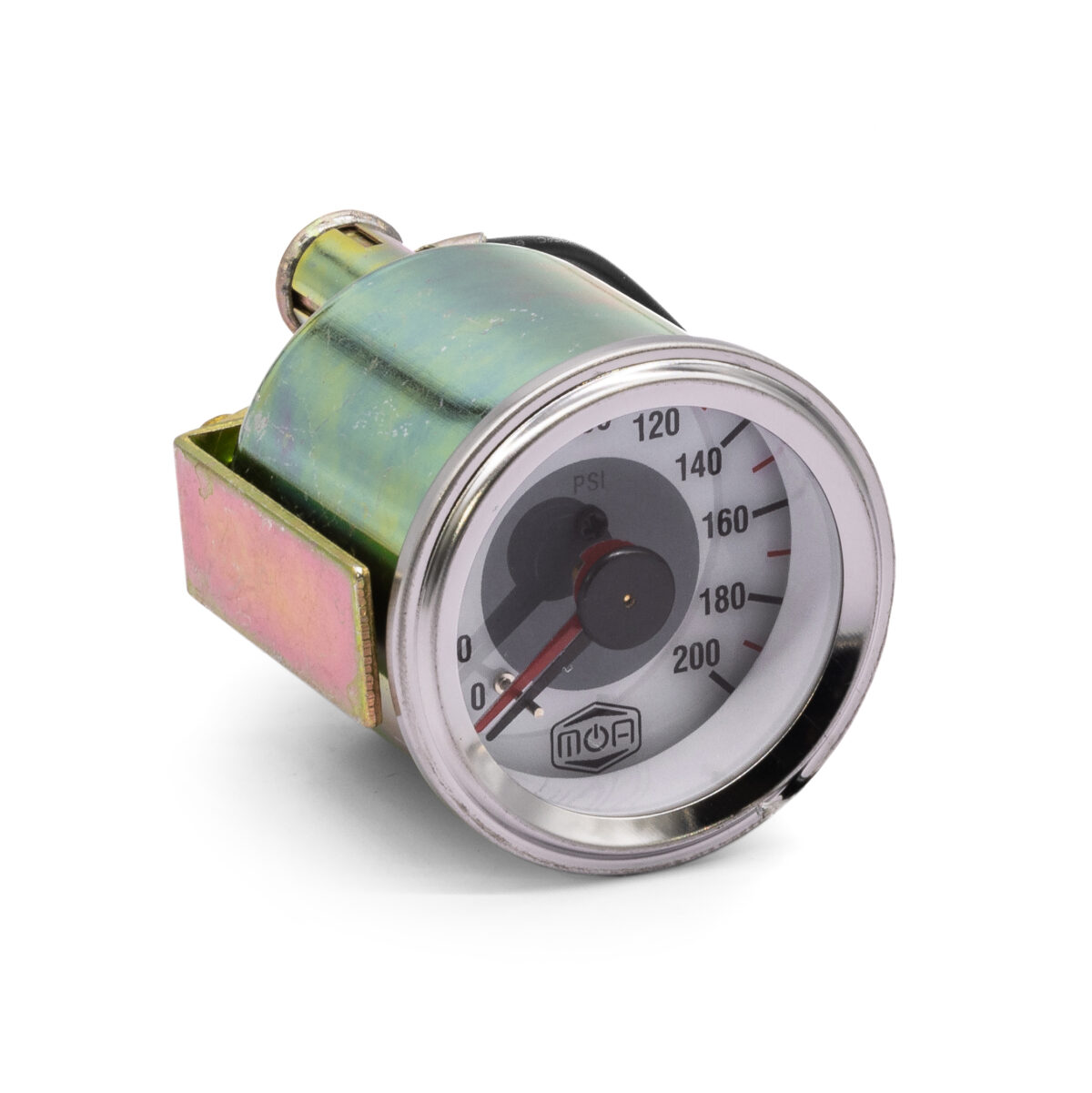MOA Dual Need Gauge White Face 200PSI