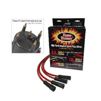 Type 1 Billet / MSD Pertronix Red 8mm Flamethrower HT Leads Set