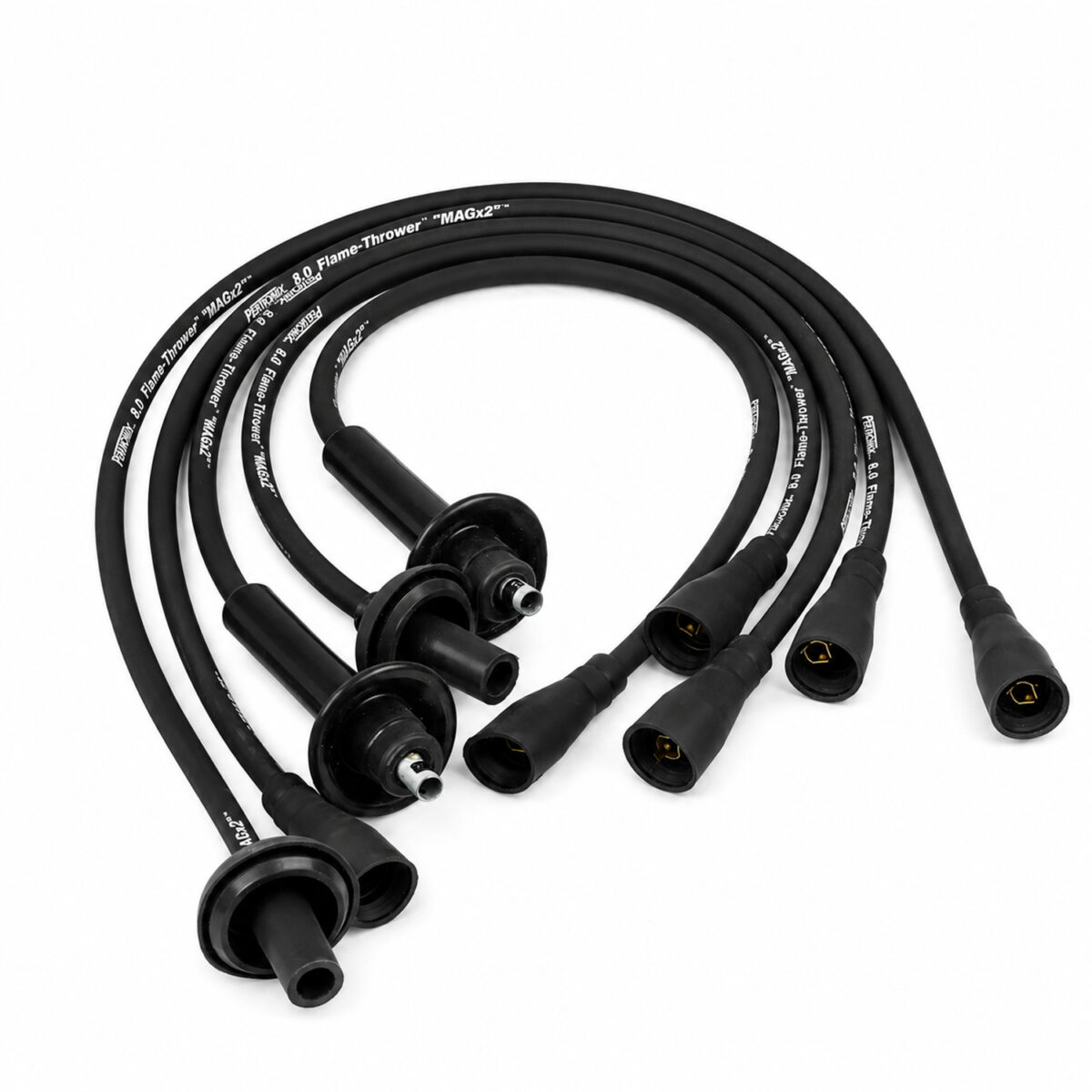 Type 4 Pertronix Black 8mm Flamethrower HT Ignition Leads Set