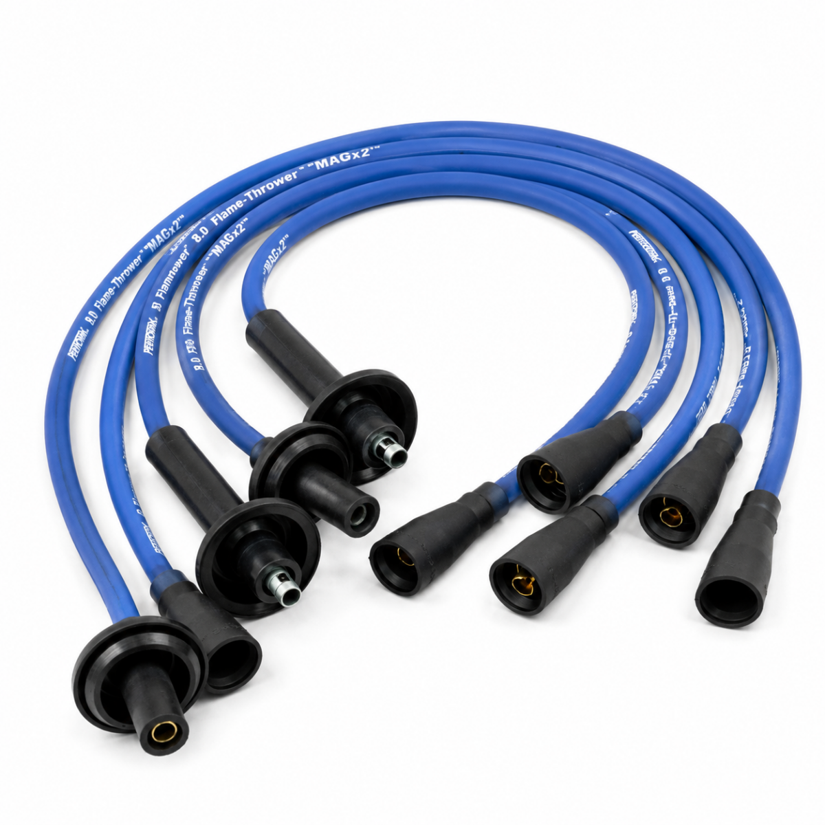Type 4 Pertronix Blue 8mm Flamethrower HT Ignition Leads Set