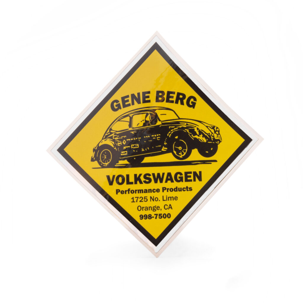 Gene Berg Yellow Performance Products Decal Sticker