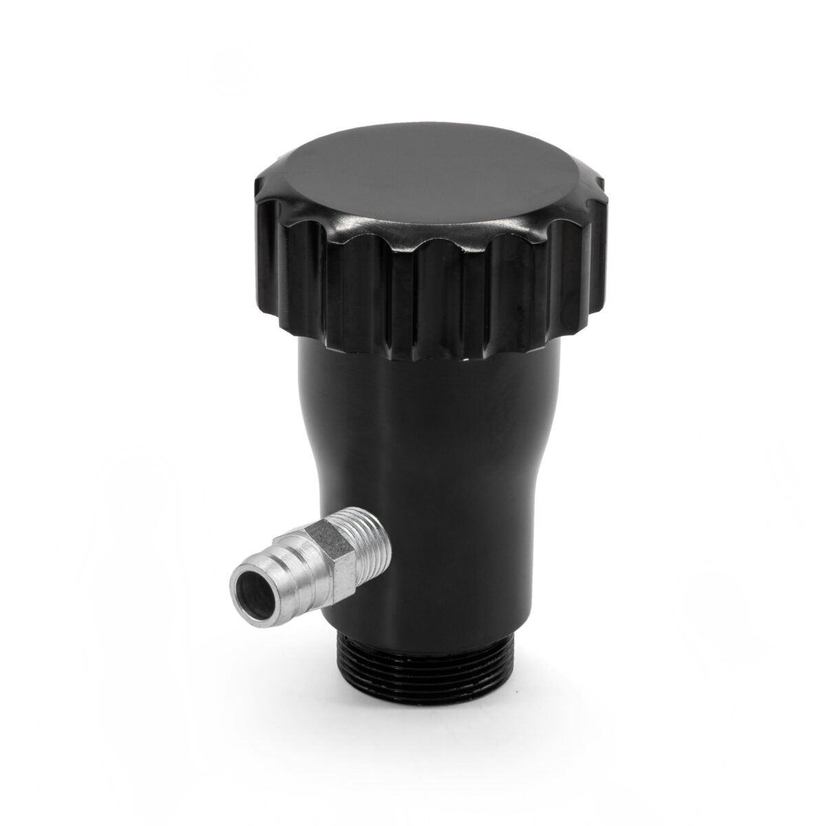 Billet Oil Filler Neck, with breather, Black Anodised
