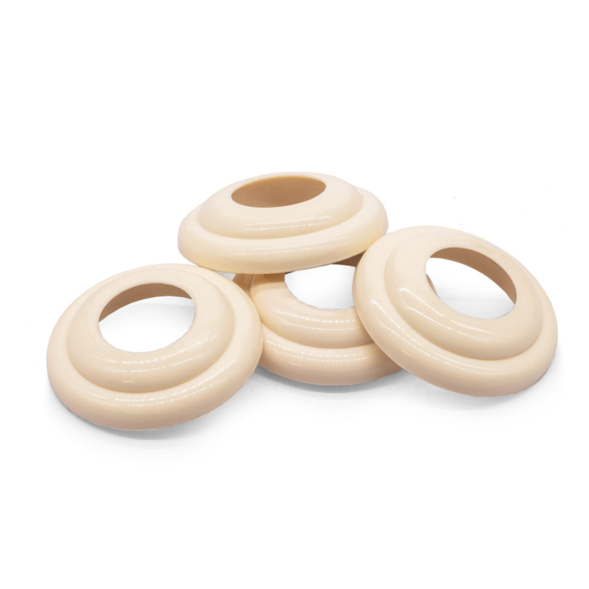 Door Handle Buffer / Escutcheon Set, Ivory, For Beetle 1945-1955