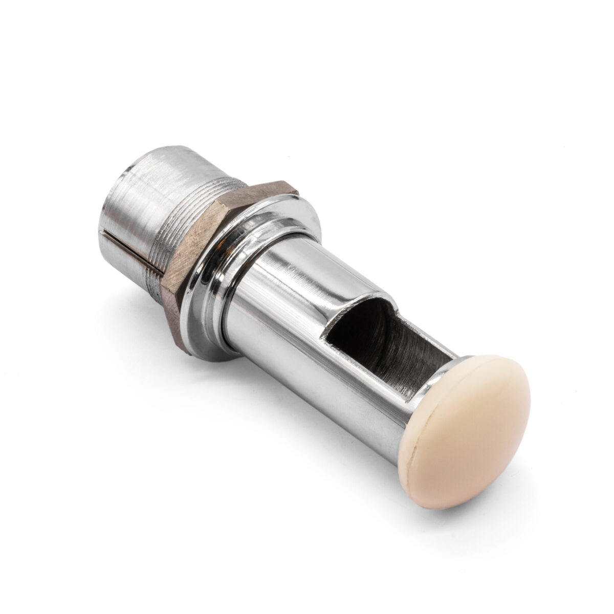 Telescopic Dash Chrome Ashtray with Ivory Knob, For Beetle 1949-1952